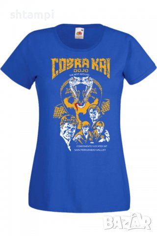 Дамска тениска Cobra Kai BEST DOJO,Филм,Игра,superhero,Изненада,Подарък,Повод,, снимка 5 - Тениски - 37727863