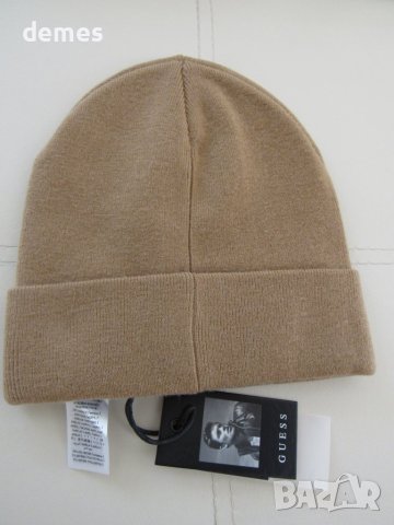 Плетена шапка GUESS цвят капучино, снимка 5 - Шапки - 43218479