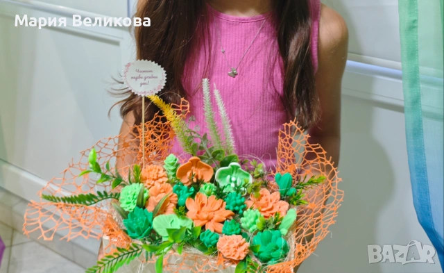 Сандъче със сапунени цветя, снимка 2 - Подаръци за жени - 53397635