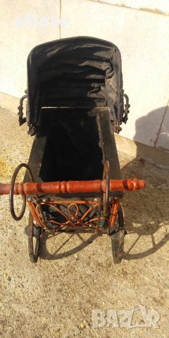 Ретро бебешка количка за кукли, снимка 6 - Антикварни и старинни предмети - 42933953