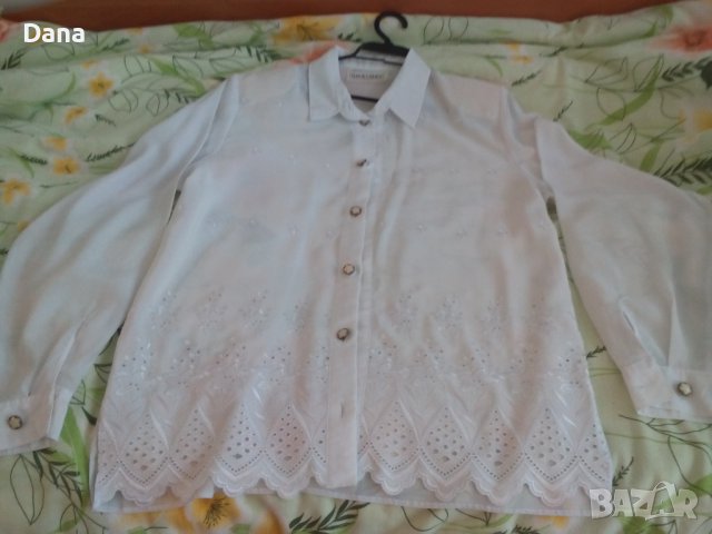 Копринена нова риза с бродерия