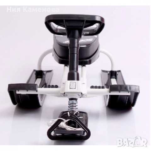 Зимна шейна с кормило, предни и задни ски и метална спирачка Mustang, снимка 4 - Други - 53079367