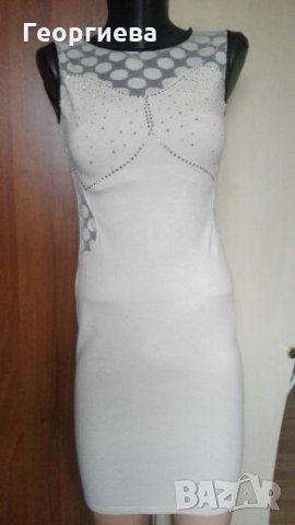 Страхотна НОВА рокля в цвят екрю ПРОМОЦИЯ🍀👗 S,M,L🍀👗 арт.878, снимка 2 - Рокли - 27900653