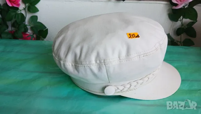 Мъжка бяла лятна шапка с козирка., снимка 2 - Шапки - 50329203