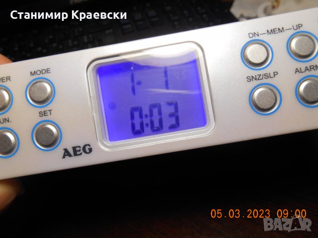 AEG KRC 4344 radio clock alarm+аудио вход, снимка 8 - Други - 39933749