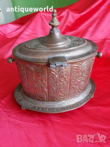 Стар Ръчно Кован Голям Бронзов ОСМАНСКИ Съд , снимка 4 - Антикварни и старинни предмети - 26886080
