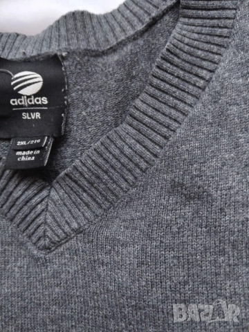 Adidas - 100% оригинален мъжки пуловер, голям размер XXL, снимка 3 - Пуловери - 52859365