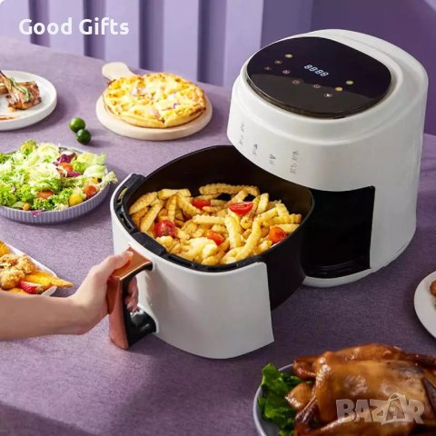 8 литра Air Fryer - Уред за здравословно готвене с горещ въздух , 1400 W, Тъч скрийн управление, снимка 3 - Фритюрници - 40839590