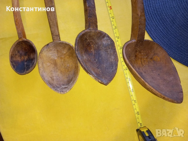 Стари дървени лъжици, снимка 3 - Антикварни и старинни предмети - 51468465