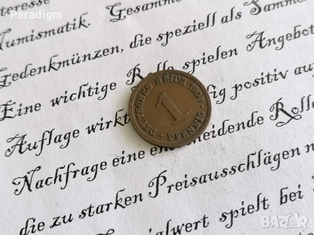 Райх монета - Германия - 1 пфениг | 1900г.; серия D