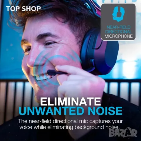 JLab Nightfall Безжични слушалки за игри с микрофон, 50 мм драйвер, снимка 5 - Bluetooth слушалки - 49445122