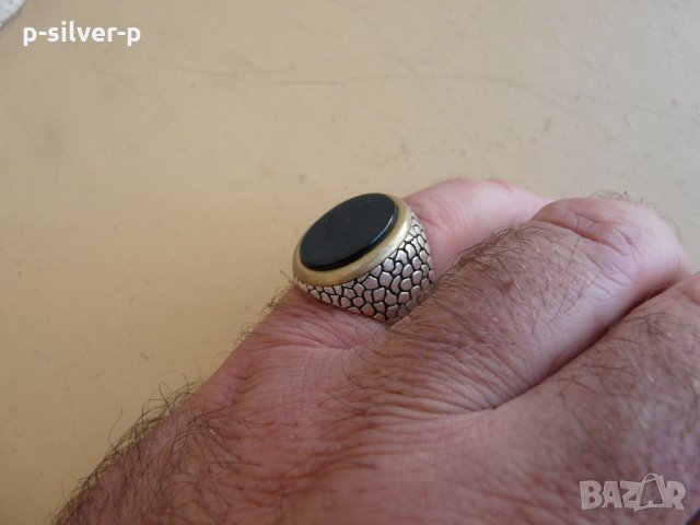  Бутиков мъжки сребърен пръстен - 8 , снимка 5 - Пръстени - 33348762