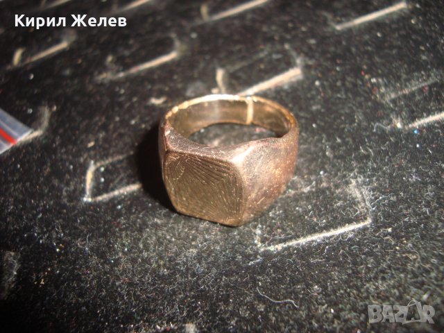 СТАР МЕДЕН ПОЗЛАТЕН РЕТРО КЛАСИЧЕСКИ МОДЕЛ МАСИВЕН ПРЪСТЕН СЕРИОЗНА ПОЗЛАТА МАЙСТОРСКА РАБОТА 19691, снимка 3 - Антикварни и старинни предмети - 32577468