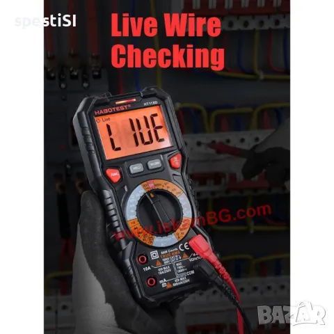Дигитален мултицет Habotest HT118A ,LCD дисплей, черен, снимка 6 - Други инструменти - 49565526