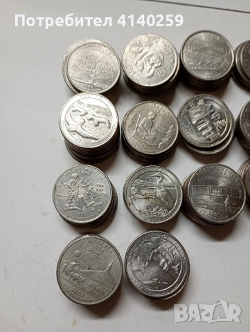 САЩ МОНЕТИ ЛОТ 1/4 Куортър долар 1999 - 2017 г , снимка 3 - Нумизматика и бонистика - 52410090