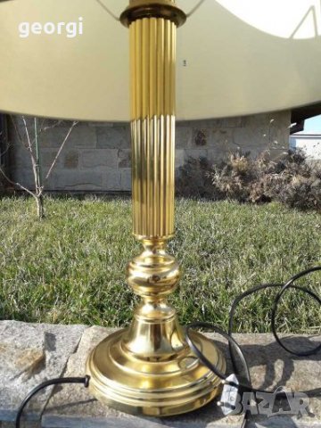 Настолна лампа с месингова основа , снимка 4 - Настолни лампи - 28025998