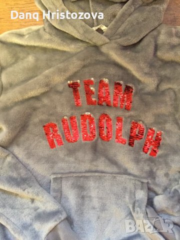 Топъл пухкав суитчър на НМ за 12-14г, снимка 2 - Детски анцузи и суичери - 37471394