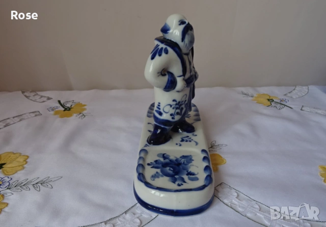 Гжелски рисувани фигури, Русия, СССР, винтидж, снимка 9 - Антикварни и старинни предмети - 53583475