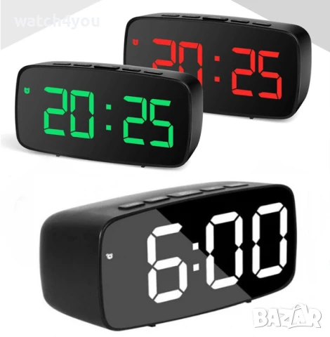 НОВ СВЕТЕЩ LED ЧАСОВНИK С ГОЛЕМИ ЦИФРИ НА ТОК ИЛИ БАТЕРИИ, ТЕРМОМЕТЪР. СВЕТЕЩИ ЧАСОВНИЦИ. БУДИЛНИК, снимка 2 - Други - 35860079