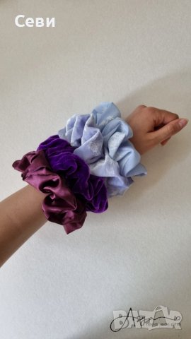 Скрънчита за коса , снимка 4 - Аксесоари за коса - 33073862
