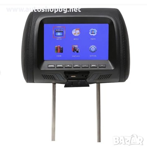 LCD-TFT подглавник с вграден монитор, снимка 2 - Аксесоари и консумативи - 44003621