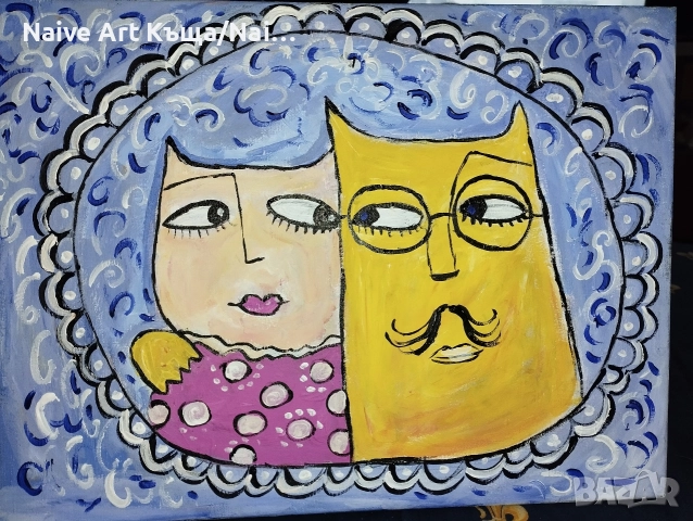 Картина платно маслени бои акрилни бои ш.32 / В. 42