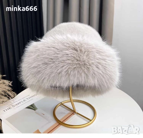 Дамска шапка от естествен косъм., снимка 2 - Шапки - 52703257