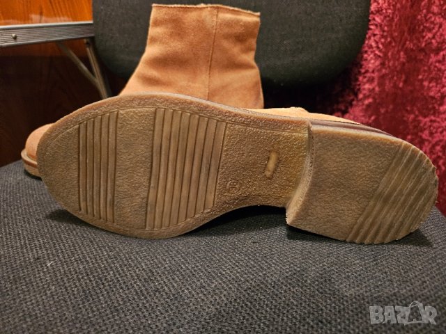 Боти, естествен набук, нови, номер 38, снимка 6 - Дамски боти - 43559051