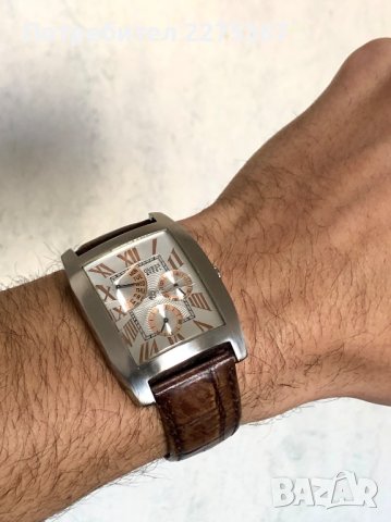 Ултра ефектен кварцов часовник Guess, щраусова кожа, снимка 4 - Мъжки - 40413054