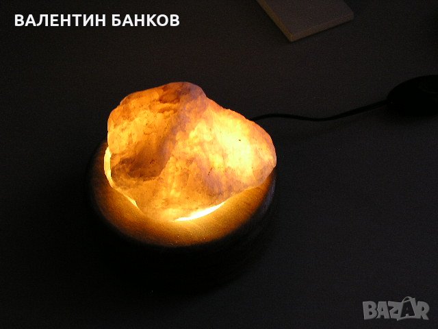 РОЗОВ КВАРЦ - НОЩНА ЛАМПА, снимка 7 - Настолни лампи - 24956463