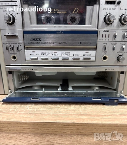 🔈Ретро радиокасетофон SANYO C7 Boombox🔈, снимка 4 - Радиокасетофони, транзистори - 53566495