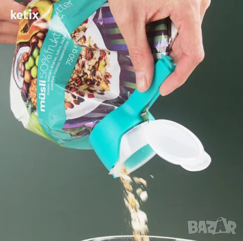 Комплект от 5 щипки за храна, снимка 3 - Аксесоари за кухня - 48918627