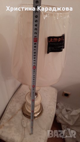 Настолна лампа -75 см с нов абажур, снимка 2 - Настолни лампи - 35097373