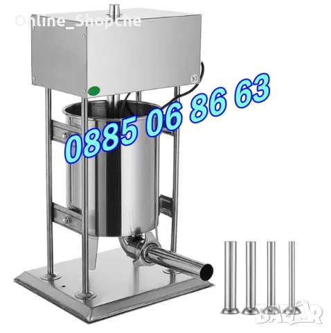 Електрическа пълначка за кайма 15 л с педал, Електрическа пълначка за месо 15 литра 