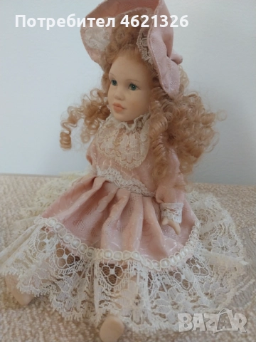 Колекционерска порцеланова кукла от бисквитен порцелан, като нова, снимка 8 - Декорация за дома - 52044009