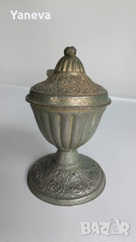 Старинно бронзово кадило, тамянник . , снимка 4 - Антикварни и старинни предмети - 53344373