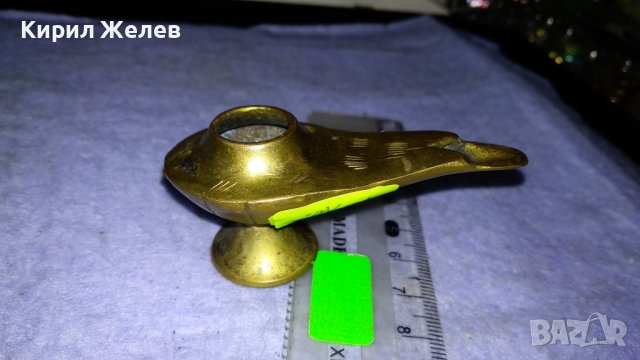 СТАРА МАЛКА БРОНЗИРАНА ЛАМПА на АЛАДИН ОРИЕНТАЛСКИ ТРАДИЦИОНЕН ПРИКАЗЕН СУВЕНИР 34586, снимка 5 - Колекции - 39068230