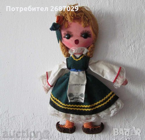  30 см висока....кукла, фигура с национална носия за стена, снимка 1 - Декорация за дома - 28945320