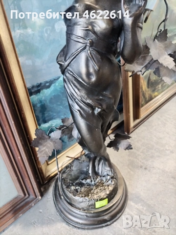 КРАСИВА НАСТОЛНА ЛАМПА С ФИГУРА, снимка 3 - Антикварни и старинни предмети - 53117695