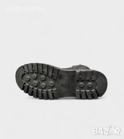 Дамски модни боти с връзки и цип в черен цвят 0073-5 black, снимка 4 - Дамски боти - 48310274