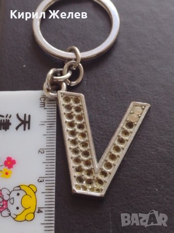 Метален ключодържател буква V много красив стилен дизайн 18043, снимка 4 - Други - 43656318