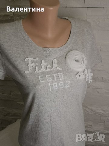 Разпродажба! Abercrombie & Fitch маркова дамска тениска, L, снимка 1 - Тениски - 38252311