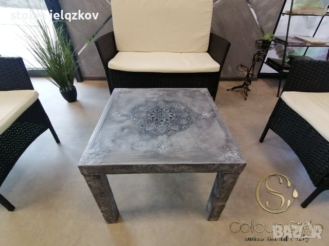 дизайнерска маса с декоративна мазилка от Color Style., снимка 4 - Маси - 53039707