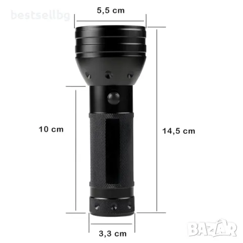 Мощен UV фенер лампа ултравиолетова светлина ув фенерче за камък смола, снимка 5 - Къмпинг осветление - 48142461