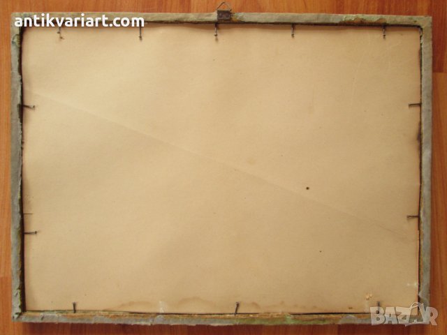 Стар акварел, подпис-К.Ботев, 40-те години, снимка 5 - Картини - 28191308