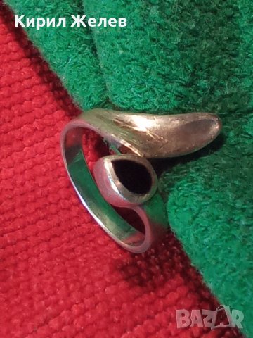 ДИЗАЙНЕРСКИ АРТ СРЕБЪРЕН ПРЪСТЕН с ЧЕРЕН ОНИКС 925 СРЕБРО 73421, снимка 11 - Пръстени - 30376143