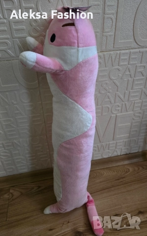 Плюшено дълго коте за гушкане мачкане и игра, снимка 4 - Плюшени играчки - 52158242