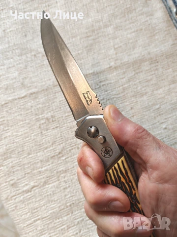 Много Як Стар Ловджийски Сгъваем Полуавтоматичен Нож Browning с Калъф, снимка 2 - Ножове - 50487371