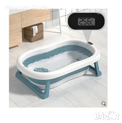  Бебешка вана Mercado Trade, Сгъваема, Анатомична, Бял, снимка 3 - За банята - 49709082