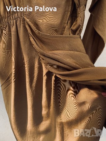 Бутикова рокля цвят горчица, снимка 13 - Рокли - 43636343